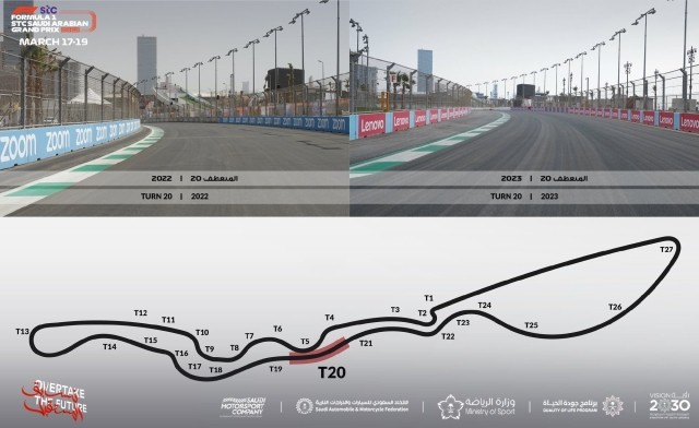 f1沙特阿拉伯吉达赛道调整布局