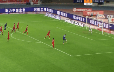 【gif】上海上港2比0江苏苏宁 武磊破门,奥斯卡传射