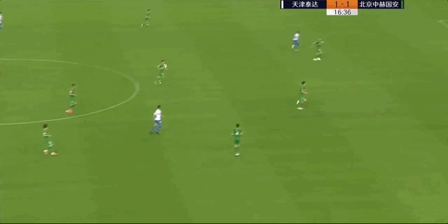 【gif】泰达1比2国安 奥古世界波 王子铭一锤定音