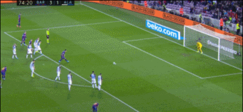 【西甲】苏亚雷斯3传1射梅西破门 巴萨4比1阿拉维斯