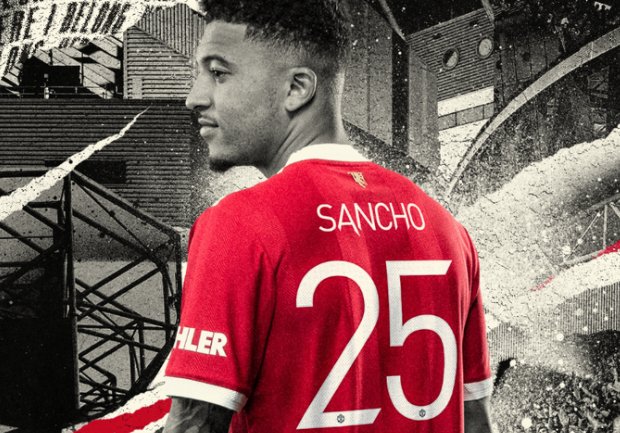 官方:桑乔将身披曼联25号球衣