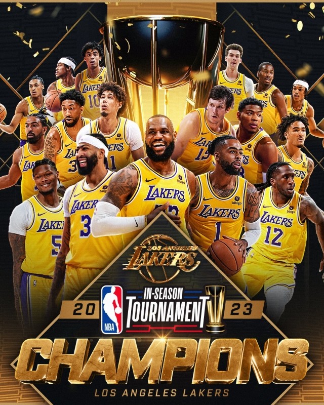 湖人赢得首届nba季中锦标赛冠军