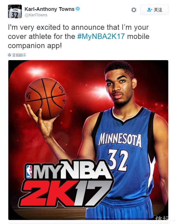 接班保罗·乔治 唐斯担任nba2k17手机版封面球星