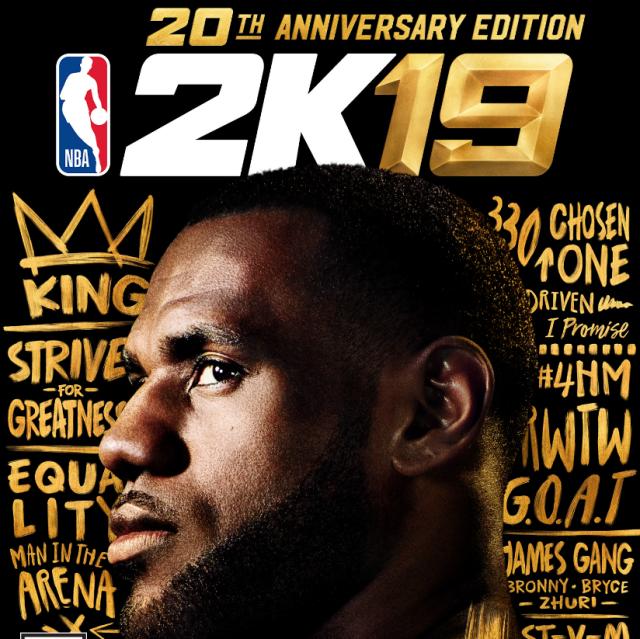 詹姆斯为2k19精心设计封面:很荣幸能够成为代言人
