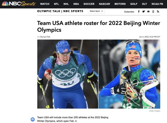 外媒曝北京冬奥会美国运动员参赛人数：将超200人