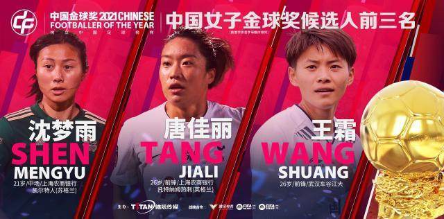 2021中國女子金球獎三人候選名單：沈夢雨、唐佳麗、王霜.jpeg