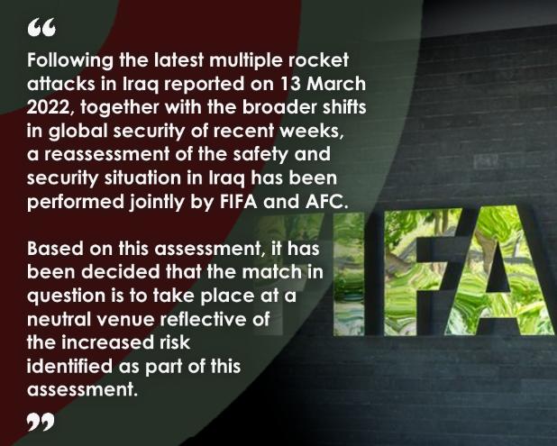 FIFA临时下令伊拉克主场改中立地 伊球迷集会抗议