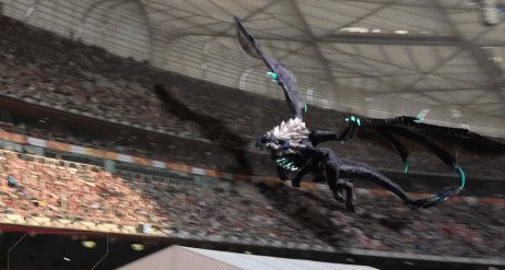 GIF-远古巨龙空降鸟巢.gif