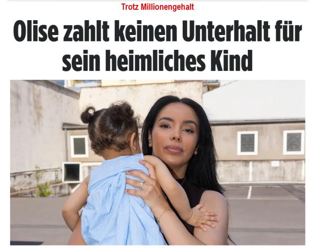 奥利塞被曝有私生女,拒见女儿且拒付合理抚养费
